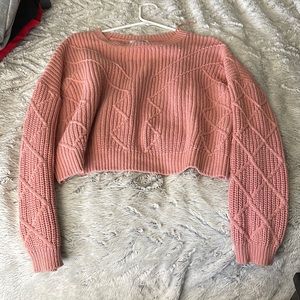 Peach Crop top sweater